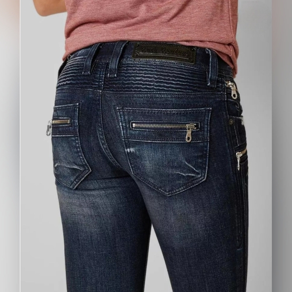 Rock Revival Moto Cladelle Skinny Stretch Jean - Sz 29 - Picture 5 of 15